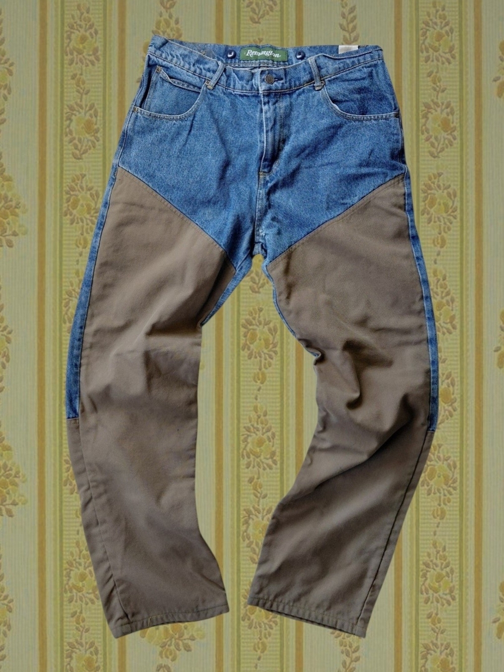 Vintage 90s Remington Two-Tone Paneled Workwear Brush Jeans